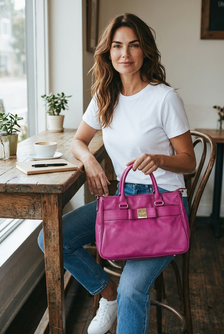 Kate Spade New York Primrose Hill Goldie Satchel in Fuchsia Pink - Picture 2 of 11